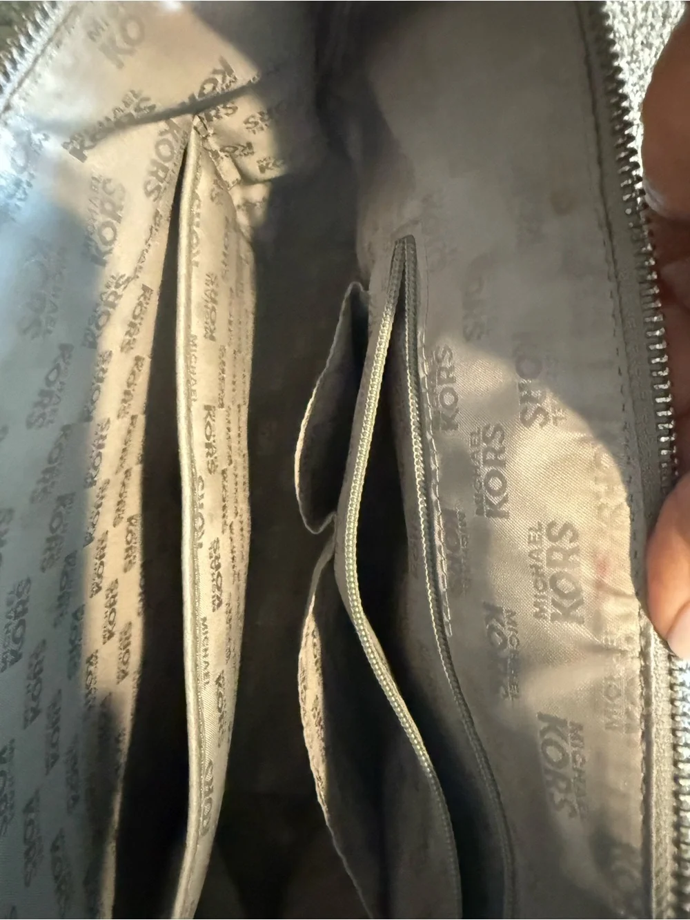 Michael Kors Pebbled Leather Tote in Taupe